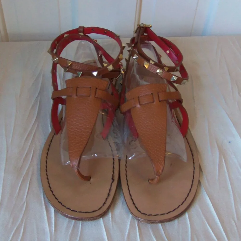 Valentino Garavani Rockstud Thong Wrap Sandals sz 41 - Picture 3 of 16